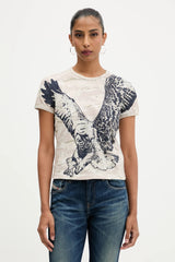 Diesel Ladies T-Uncutie-Long R1 T-Shirt In Beige