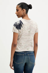 Diesel Ladies T-Uncutie-Long R1 T-Shirt In Beige