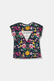Guess Girls T-Shirt In Navy/Multi