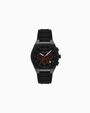 Armani Exchange Mens Black Silicone Watch