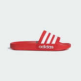 Adidas Unisex Adilette Shower Slides In Red/White