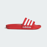 Adidas Unisex Adilette Shower Slides In Red/White