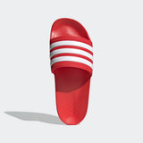 Adidas Unisex Adilette Shower Slides In Red/White