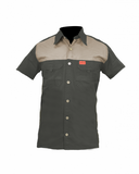 Sniper Mens Millitary Adventure Colour Block Shirt In Olive