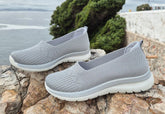 Aerofit Ladies Grey And White slip on shoes