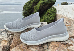 Aerofit Ladies Grey And White slip on shoes