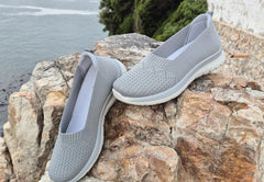 Aerofit Ladies Grey And White slip on shoes