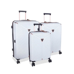 Cellini Allure Medium 4 Wheel Trolley Case White