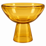 Fashion Footed Glass Bowl Vase In Yellow