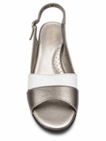 Angels Ladies Amelia Sandal In Pewter/White
