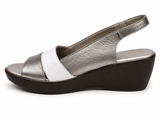Angels Ladies Amelia Sandal In Pewter/White