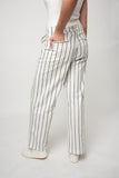 Polo Womens Sarah Striped Wide Leg Chino Pants In Off White