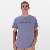 Salomon Mens Baltoro Short Sleeves T-Shirts In Blue Granite