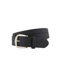 Sniper Mens Centre Stitch Leather Belt In Black