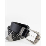 Sissy boy Womens Stud Type Belt In Black