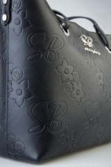 Sissyboy Debossed Print Tote Bag In Black