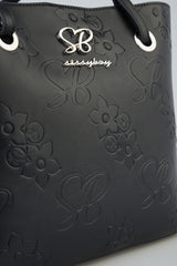 Sissyboy Debossed Print Tote Bag In Black