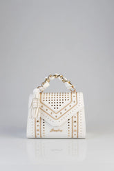 Sissyboy Bg824 Ladies Janey Bag W/ Chain & Stud Cream - One Size