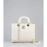 Sissy boy Bg828 Brief Case With Gold Trim Cream - One Size