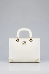 Sissy boy Bg828 Brief Case With Gold Trim Cream - One Size