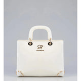 Sissy boy Bg828 Brief Case With Gold Trim Cream - One Size