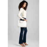 Sissy boy Bg828 Brief Case With Gold Trim Cream - One Size