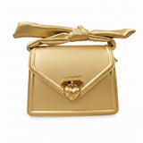 Sissy boy Handbag with Bow Knot Strap In Gold