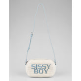 Sissy Boy Wren Woven Crossbody Bag In Pale Blue