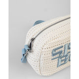 Sissy Boy Wren Woven Crossbody Bag In Pale Blue
