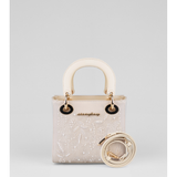 Sissyboy Emama Embroidered Mini Bag In Off White
