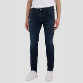 Replay Mens Anbass Hyperflex Slim Fit Jean In Black