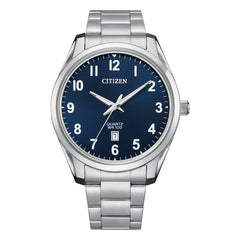 Citizen Mens Watch In Silver & Navy