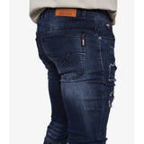 Soviet Mens Fashion Skinny Jeans In Dark Indigo