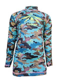 Sniper Girls Long Sleeve Rash Vest In Coral