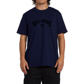Billabong Mens Arch Wave Short Sleeves T-Shirt In Navy