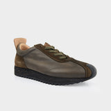 Ben Sherman Mens Henry Leather Sneakers In Olive