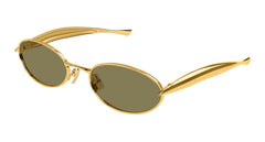 Bottega Veneta Unisex Sunglasses In Gold