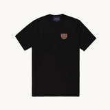 Tshepo Jeans Mens Embroidered Felt Badge T-Shirt In Black