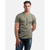 Ben Sherman Ecn003 Entry Tar Print Crew Neck Olive