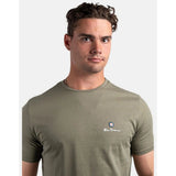 Ben Sherman Ecn003 Entry Tar Print Crew Neck Olive