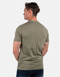Ben Sherman Ecn003 Entry Tar Print Crew Neck Olive
