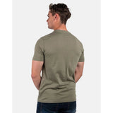 Ben Sherman Ecn003 Entry Tar Print Crew Neck Olive