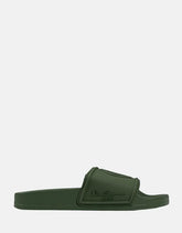 Ben Sherman Mens Target Embossed Slides Olive