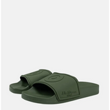 Ben Sherman Mens Target Embossed Slides Olive