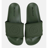 Ben Sherman Mens Target Embossed Slides Olive