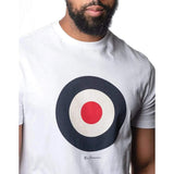 Ben Sherman Mens White Target T-Shirt