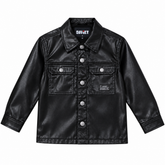 Soviet Boys Woody Coated Shacket In Black