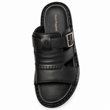 Hush Puppies Mens Gerrie Nubuck Sandals In Black