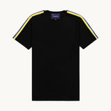 Tshepo Jeans Flag Shoulder Tape T-Shirt Black