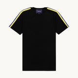 Tshepo Jeans Flag Shoulder Tape T-Shirt Black